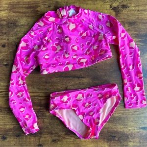 Cat and Jack Girls Bathing suit with Rashguard